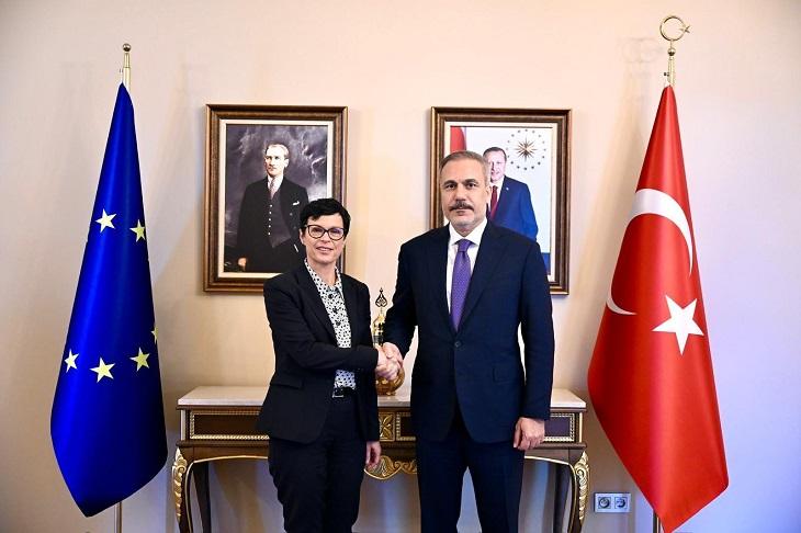 image Fidan briefs EU’s Kos on Cyprus enlarged meeting